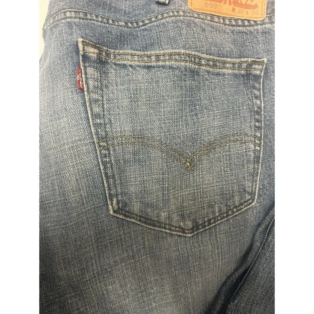 Levi’s 559 Relaxed Straight Jeans Men’s 38x32 Light Wash Denim